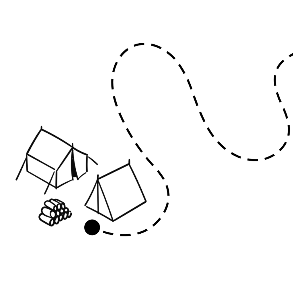 Illustration mit 2 Zelten